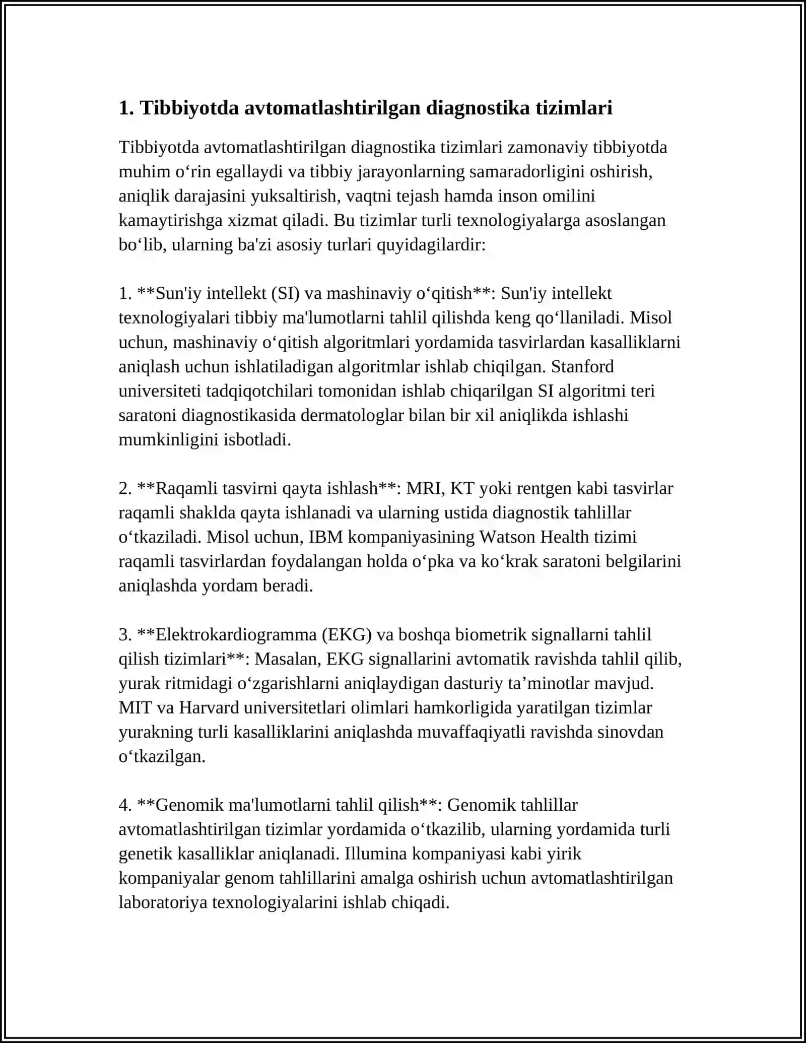 Tibbiyotda avtomatlashtirilgan diagnostika tizimlari 4