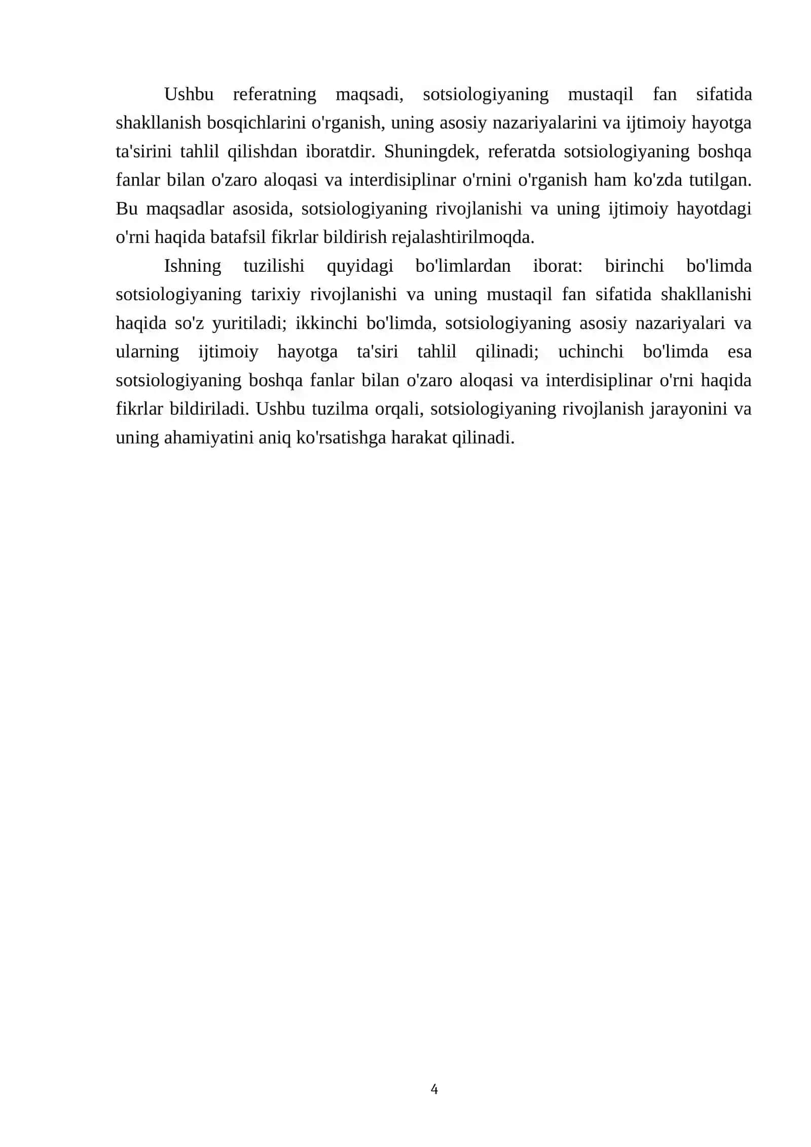 Sotsiologiyaning mustaqil fan sifatida shakllanish bosqichlari 4