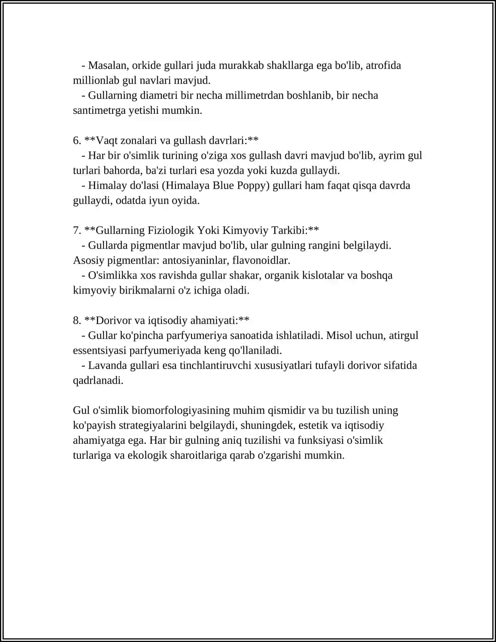 GULNING TUZILISHI FORMULASI VA DIAGRAMMASI 4