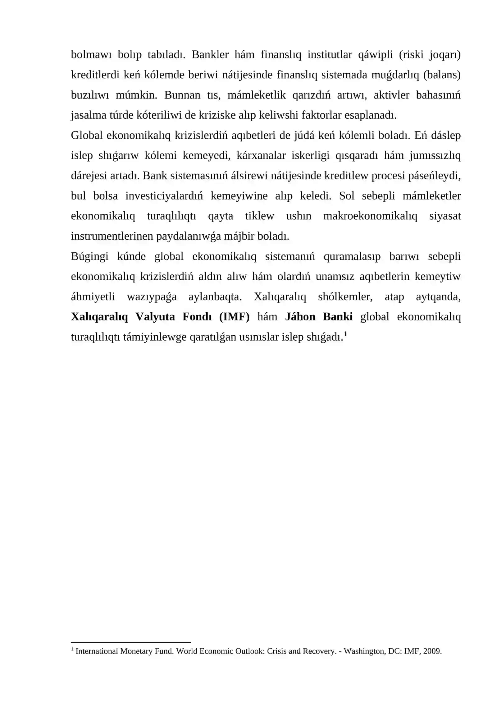Makroekonomikalıq turaqlastırıw siyasatı: AQSH hám Evropa awqamı mámleketleri tájiriybesi 4