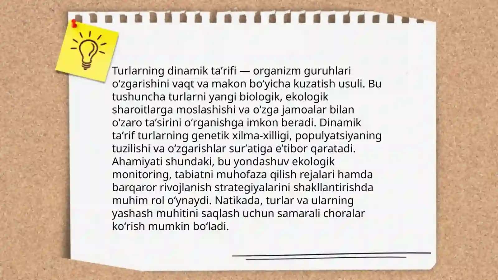 Turlarning dinamik ta'rifi 4