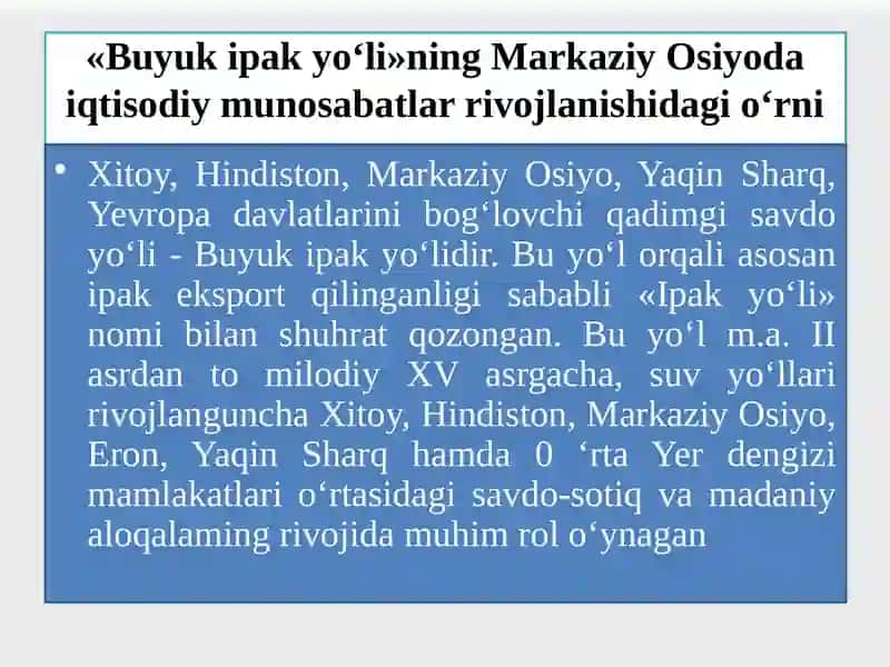 Temuriylar davrigacha va Amir Temur va Temuriylar davridagi iqtisodiy g‘oyalar va iqtisodiy siyosat 4