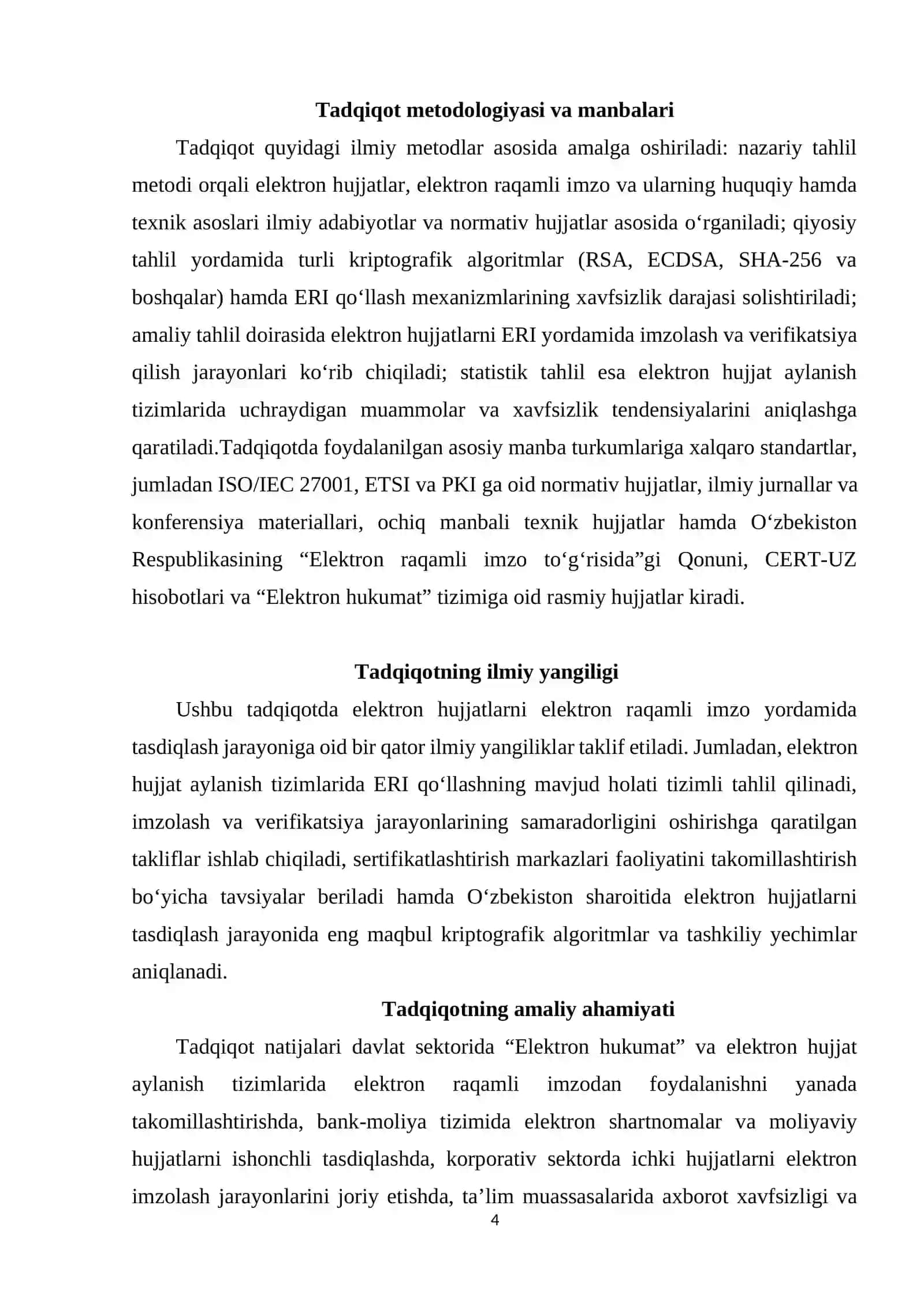ELEKTRON HUJJATLARNI ELEKTRON RAQAMLI IMZO YORDAMIDA TASDIQLASH JARAYONINI TASHKIL ETISH 4