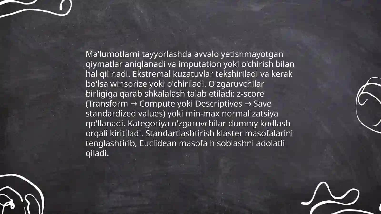 SPSS laboratoriyasida klaster tahlili 4