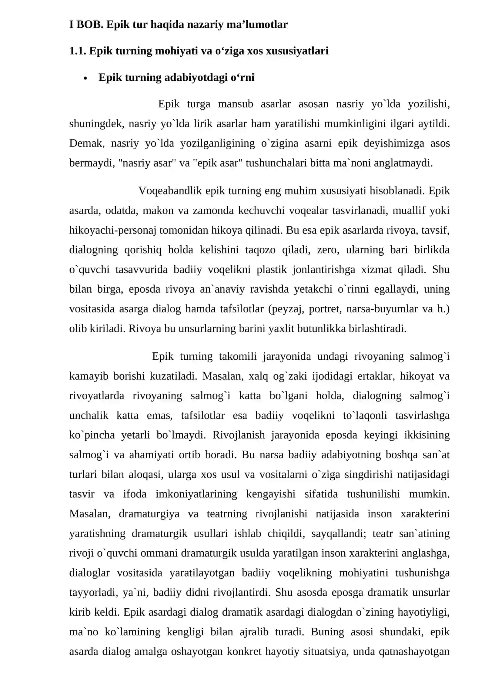 Epik tur va uning janrlari 4