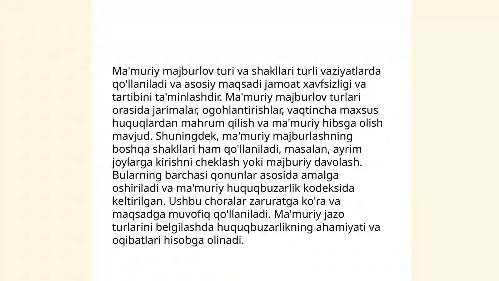 Ma'muriy majburlov. Ma'muriy rejimlar va ruxsat berish tizimi 4