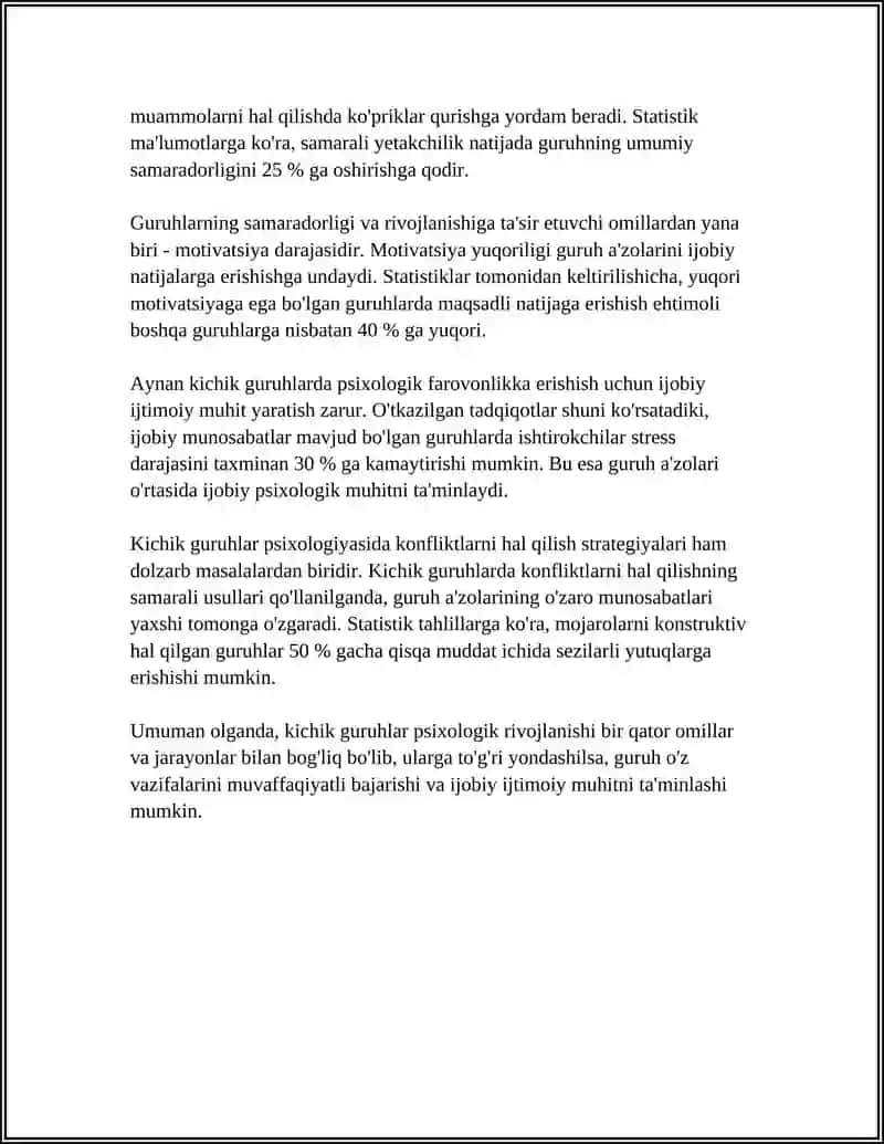 KICHIK GURUHNING PSIXOLOGIK JAMOA SIFATIDA RIVOJLANISHI 4