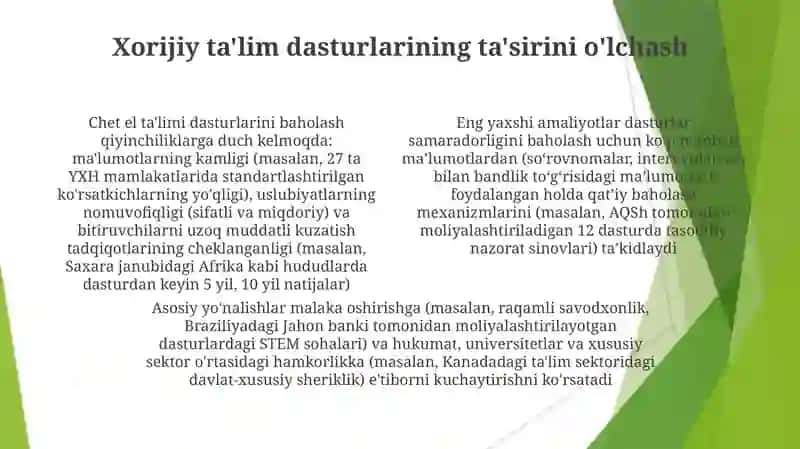 XORIJIY MAMLAKATLARDA TA’LIM TARAQQIYOTINING ASOSIY YO’NALISHLARI VA ILG’OR XORIJIY TAJRIBALAR 4