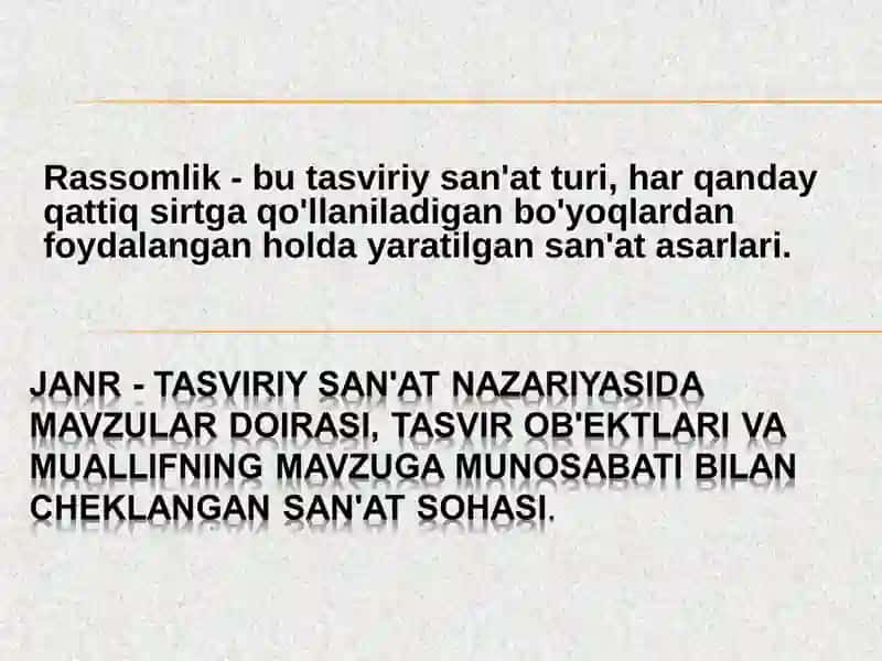 TASVIRIY SAN'ATDAGI JANRLAR 4