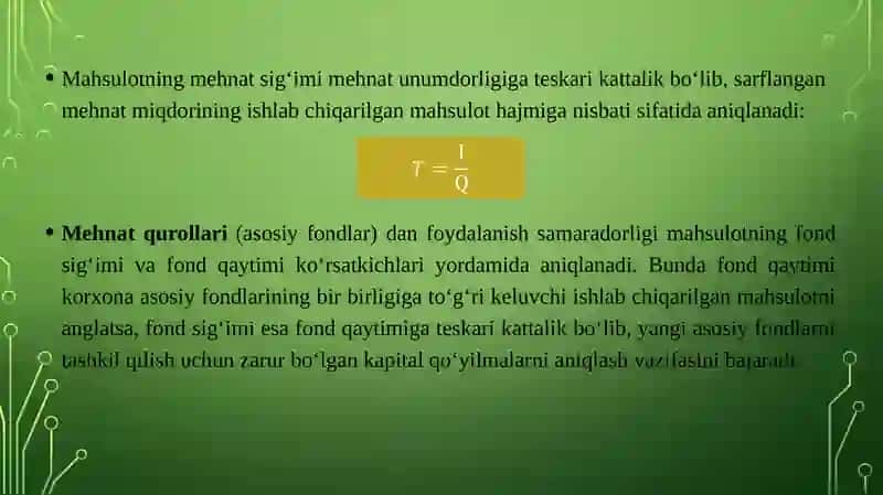 Ishlab chiqarishning iqtisodiy va ijtimoiy samaradorligi 4