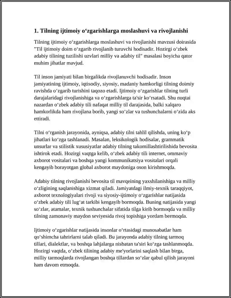 Til Ijtimoiy Doim O'zgarib Rivojlanib Turuvchi Hodisadir 4