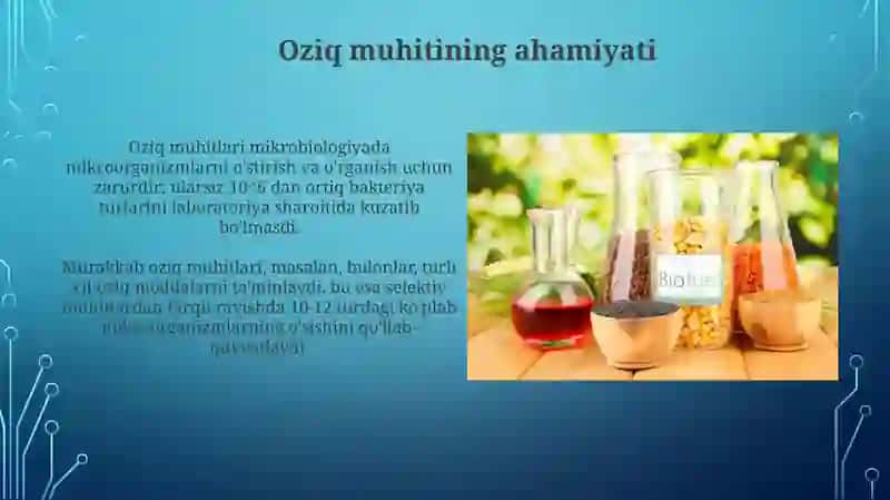 Oziq muhitining tarkibiy qismlari 4
