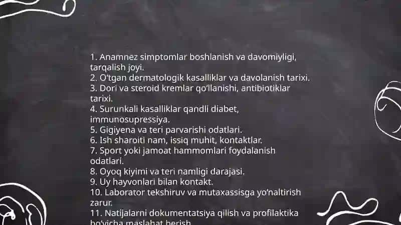 Terida zamburugʻliy kasalliklarida hamshiralik ishi 4