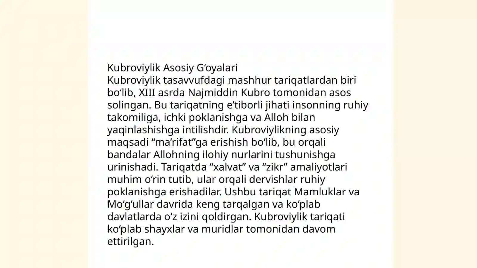 Kubroviylikning vujudga kelishi va taraqqiyoti 4