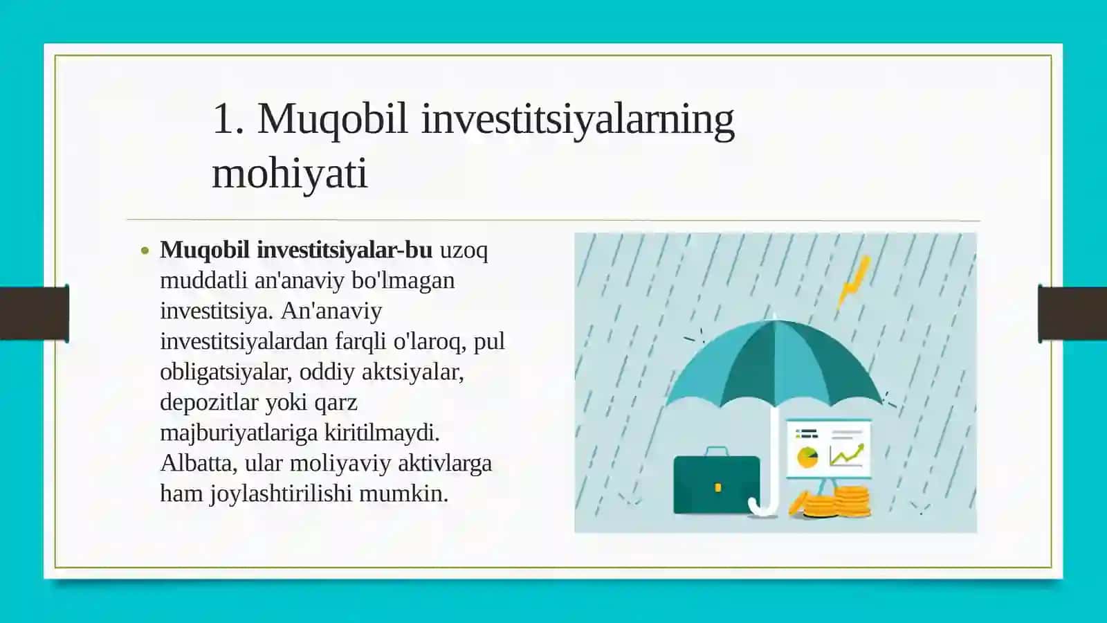Muqobil investitsiyalar 4