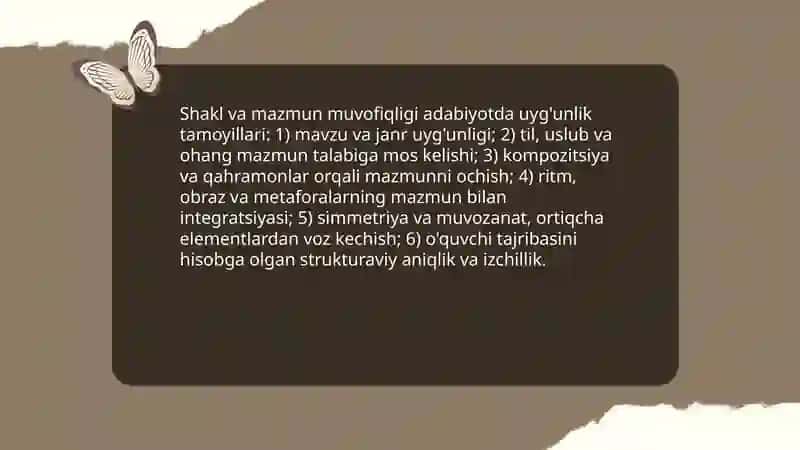 Shakl va mazmun 4