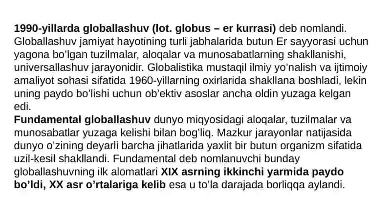 Globallashuv va barqaror taraqqiyot falsafasi 4