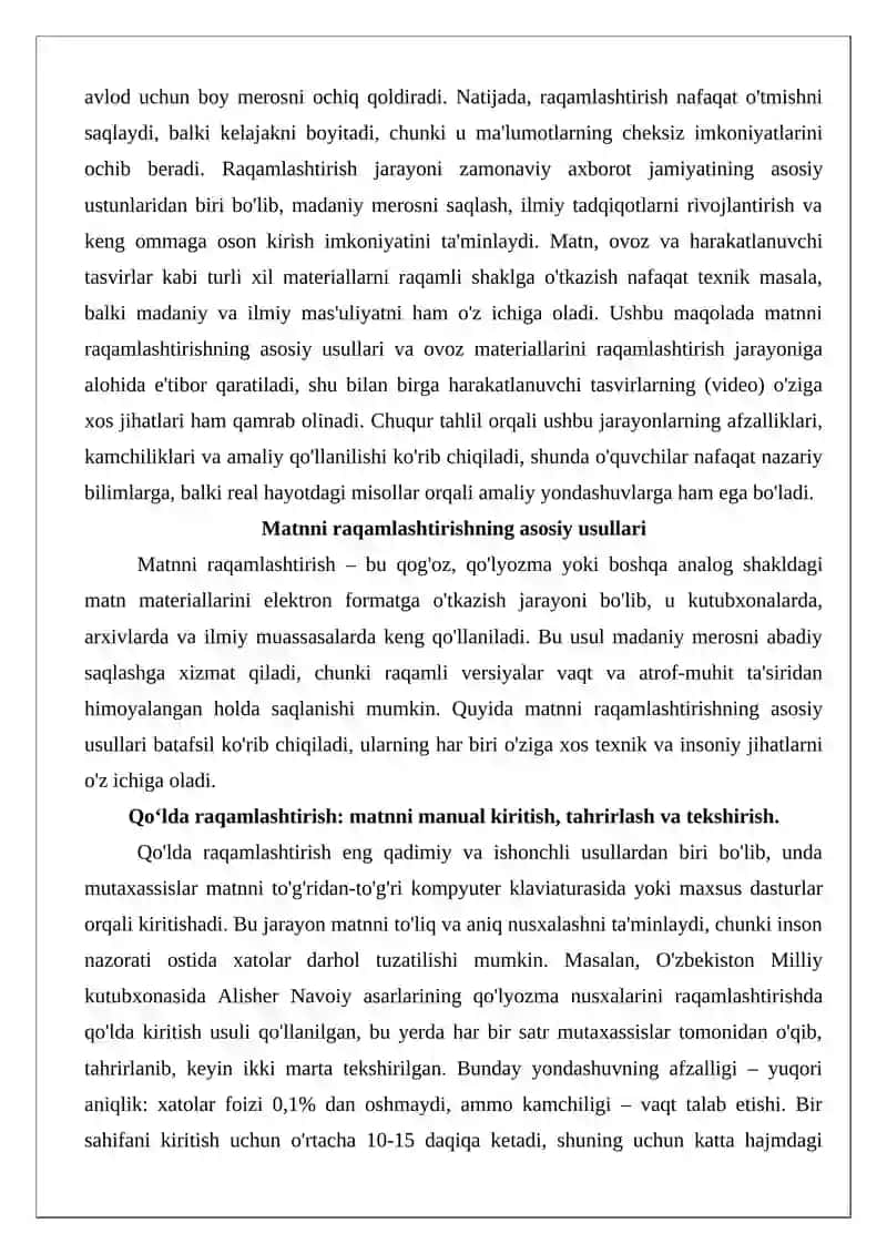 Raqamlashtirish usullari 4