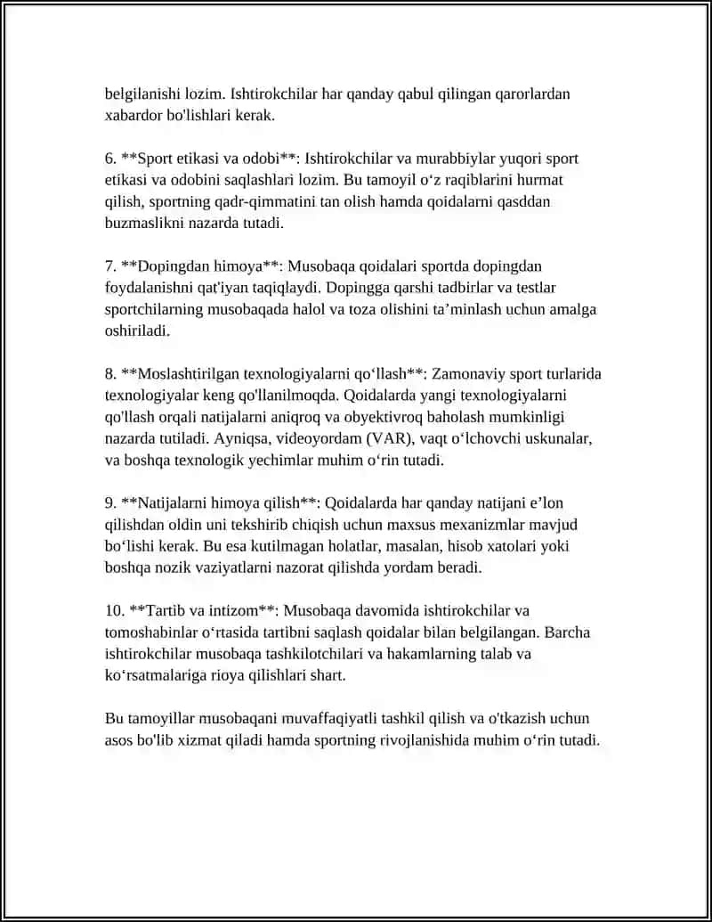 MUSOBAQA QOIDASI VA HAKAMLAR FUNKISYALARI 4