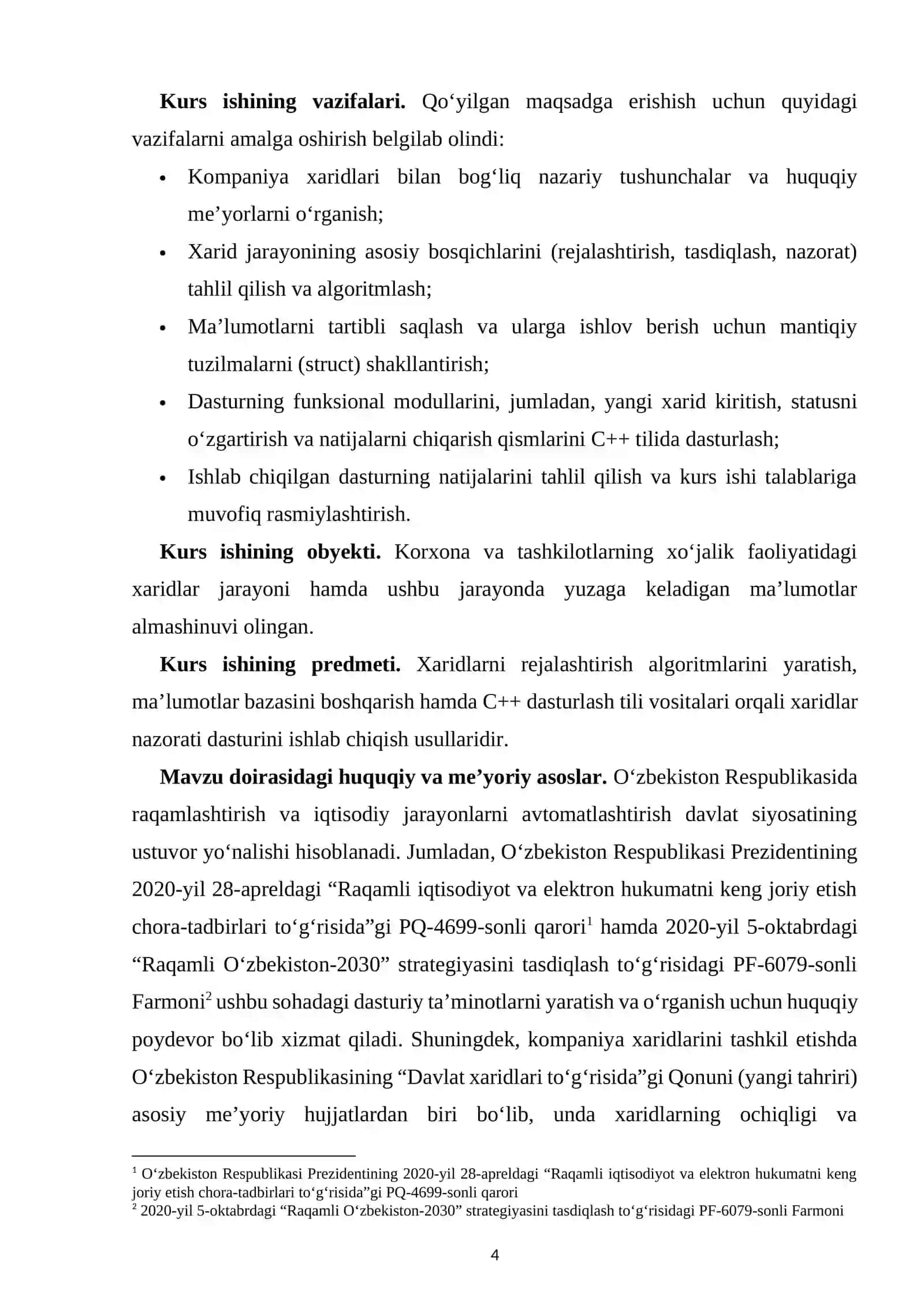 Kompaniya xaridlarini rejalashtirish, tasdiqlash va nazorat qilish dasturini yaratish 4