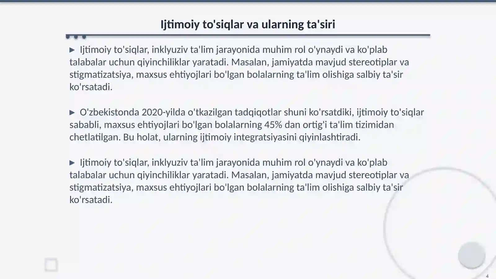 Inklyuziv ta'limning muammolari 4