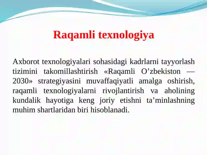 Axborot texnologiyalarini kasbiy faoliyatda qo‘llash fanining predmeti, maqsadi va vazifalari (TAQDIMOT) 4