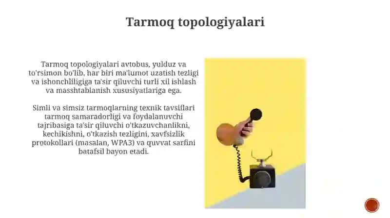Simsiz axborot oʻtkazish muxiti va ularning texnik koʻrsatkichlari 4