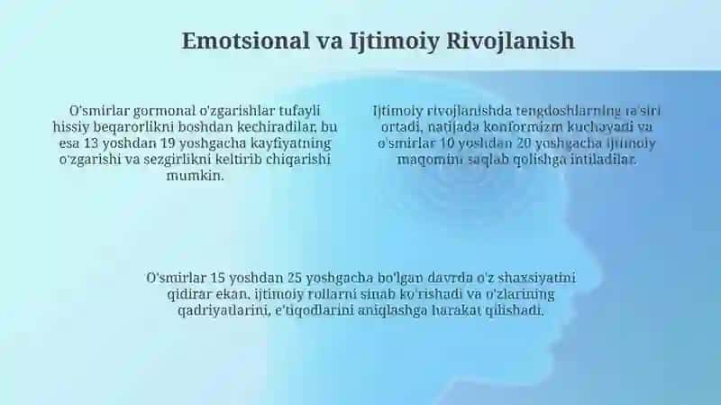 Oʻsmirlik va oʻspirinlik davri psixologiyasi 4