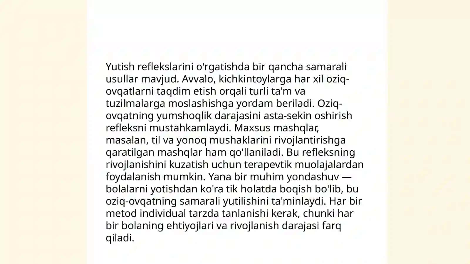 Yutish va yutinishga oʻrgatish texnologiyalari 4