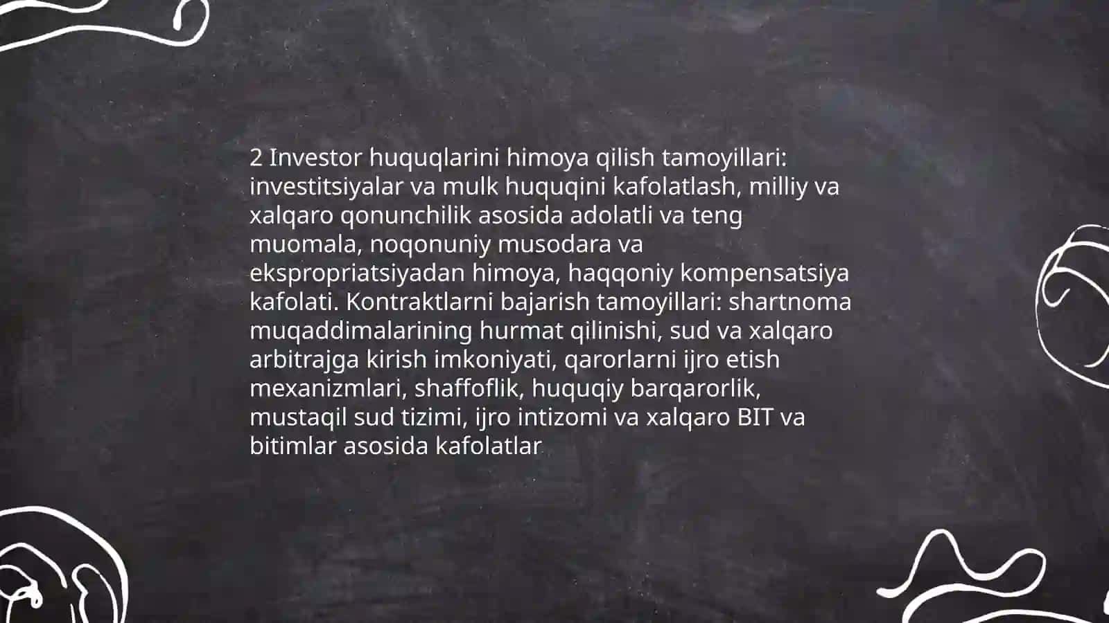 Xorijiy investisiyalarni jalb qilish tamoyillari 4