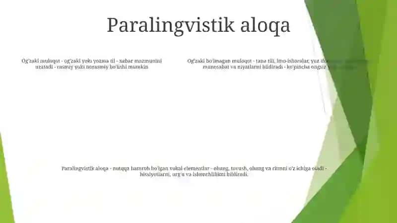 Muloqotning Verbal, Noverbal, Paralingvistik Vositalari 4