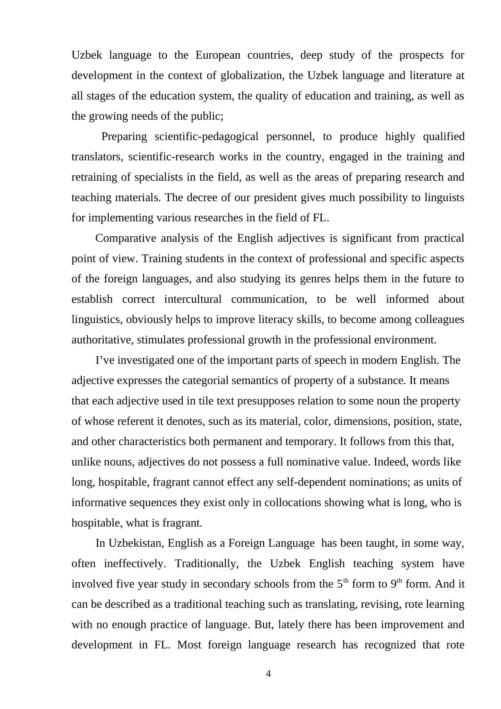 Development of creative abilities in teaching English 4