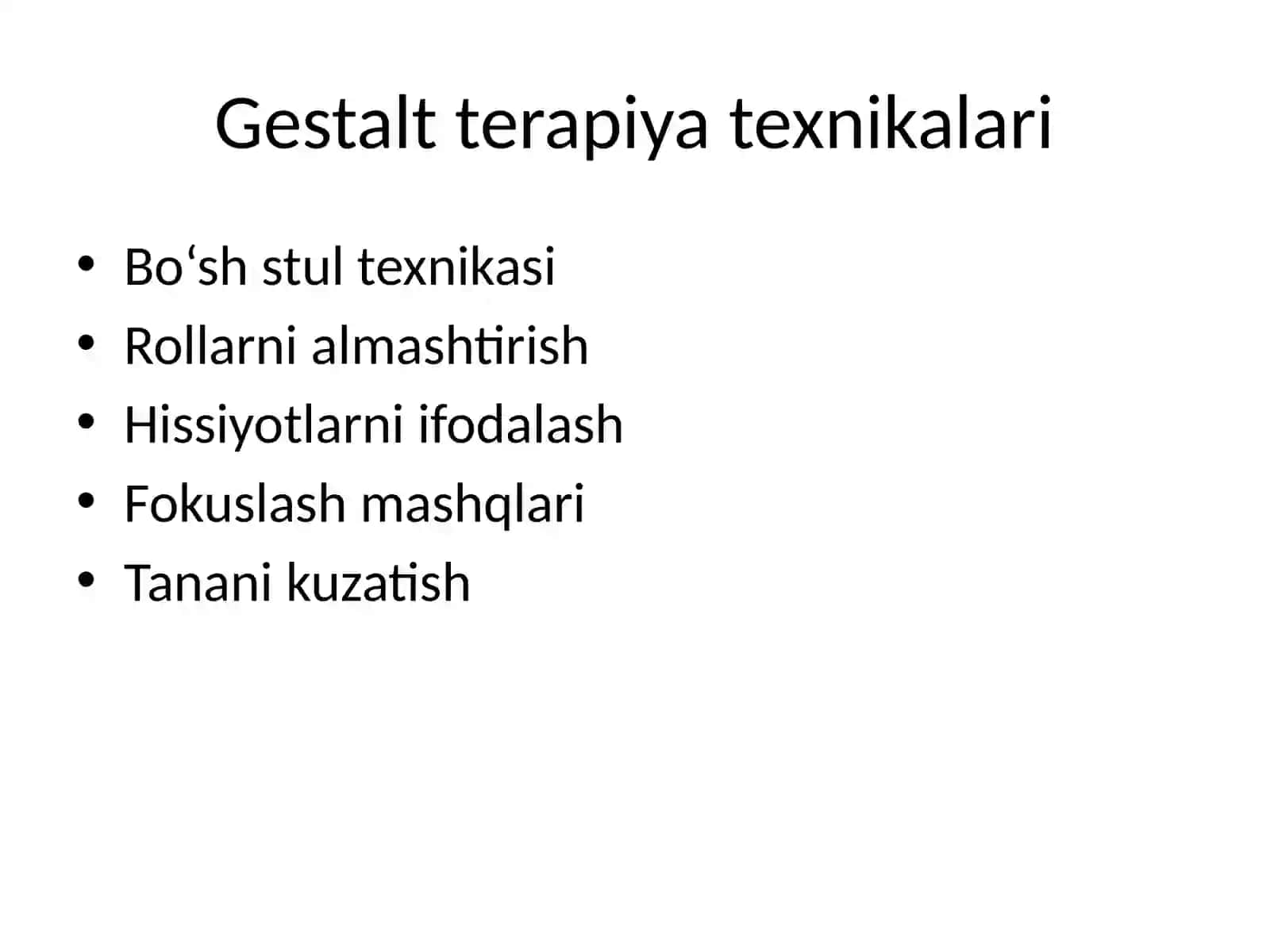 GESTALT TERAPIYA ASOSLARI 4