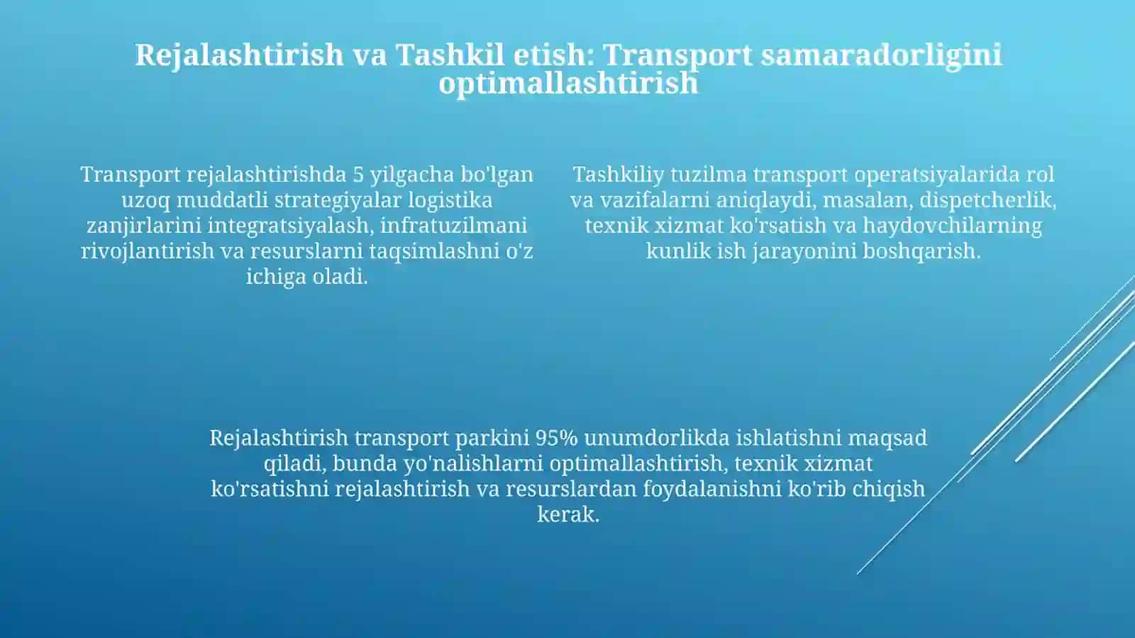 Transport operatsiyalarida qollaniladigan boshqaruv tamoyillari 4
