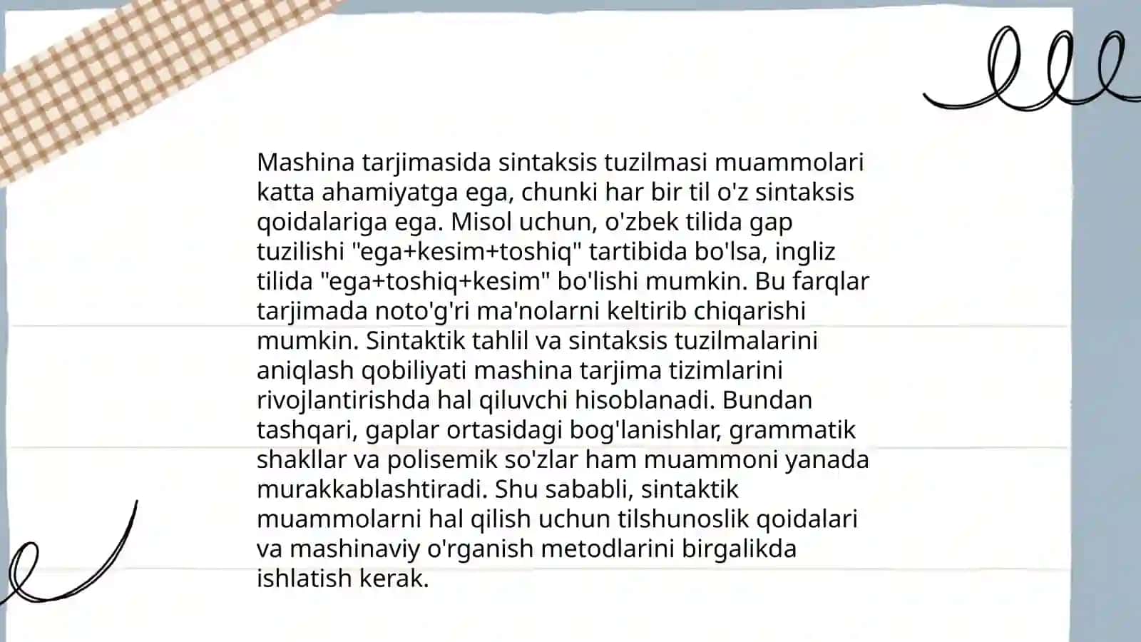 Mashina tarjimasining lingvistik muammolari 4