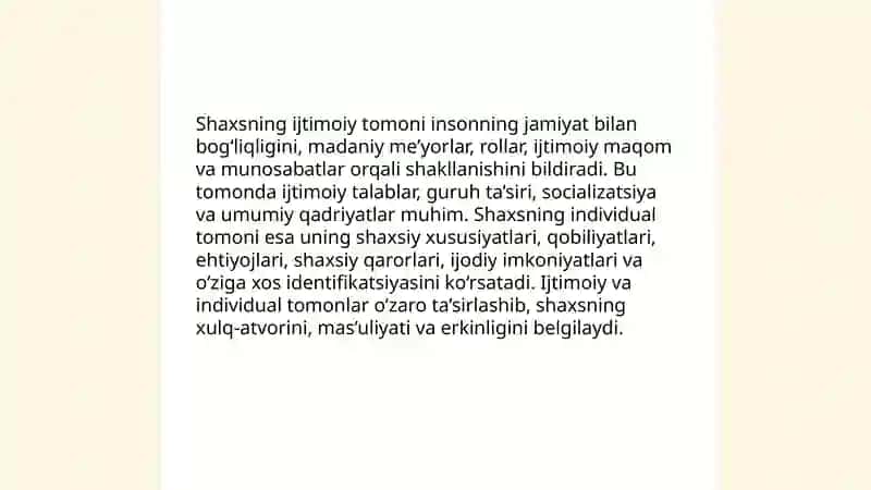 Shaxs haqida tushuncha 4
