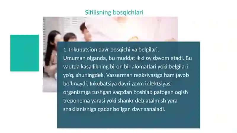 Sifilis (Zaxm)Ayollar jinsiy a’zolarining spesifik yallig'lanish kasalliklari. Zaxm 4