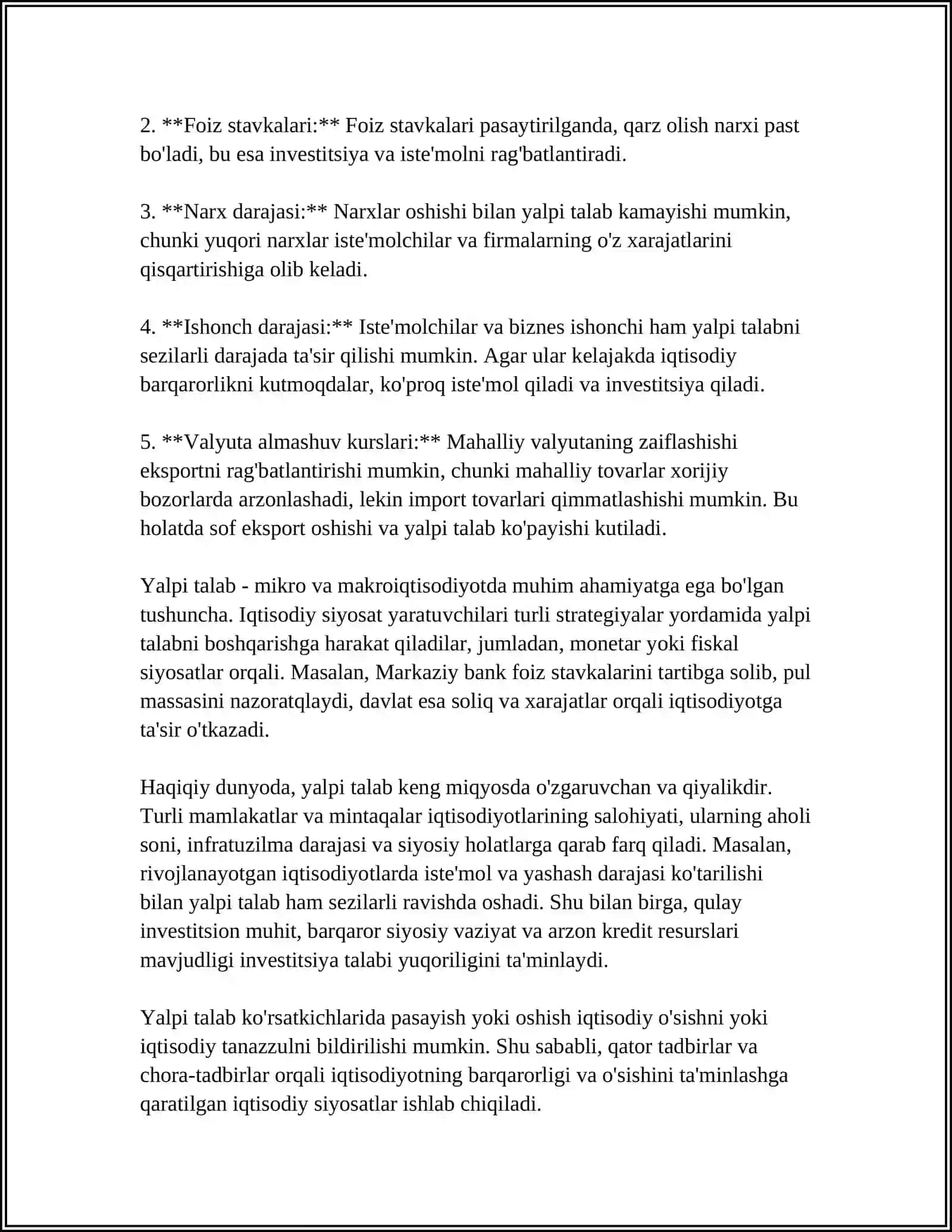 Yalpi Talabning Ta'rifi 4