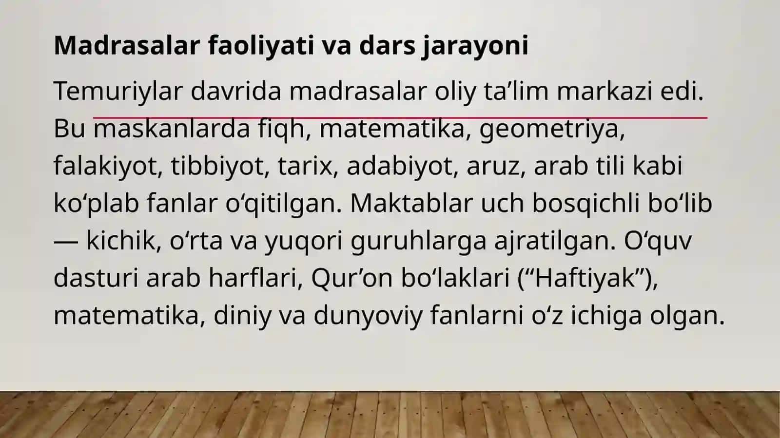 TEMURIYLAR DAVRIDA (2-RENESSANS) TA'LIM-TARBIYA VA PEDAGOGIK G'OYALAR TARAQQIYOTI 4