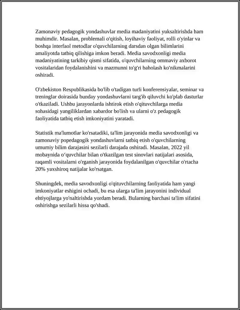 MEDIA MADANIYAT VA INNOVATSION PEDAGOGIKA 4