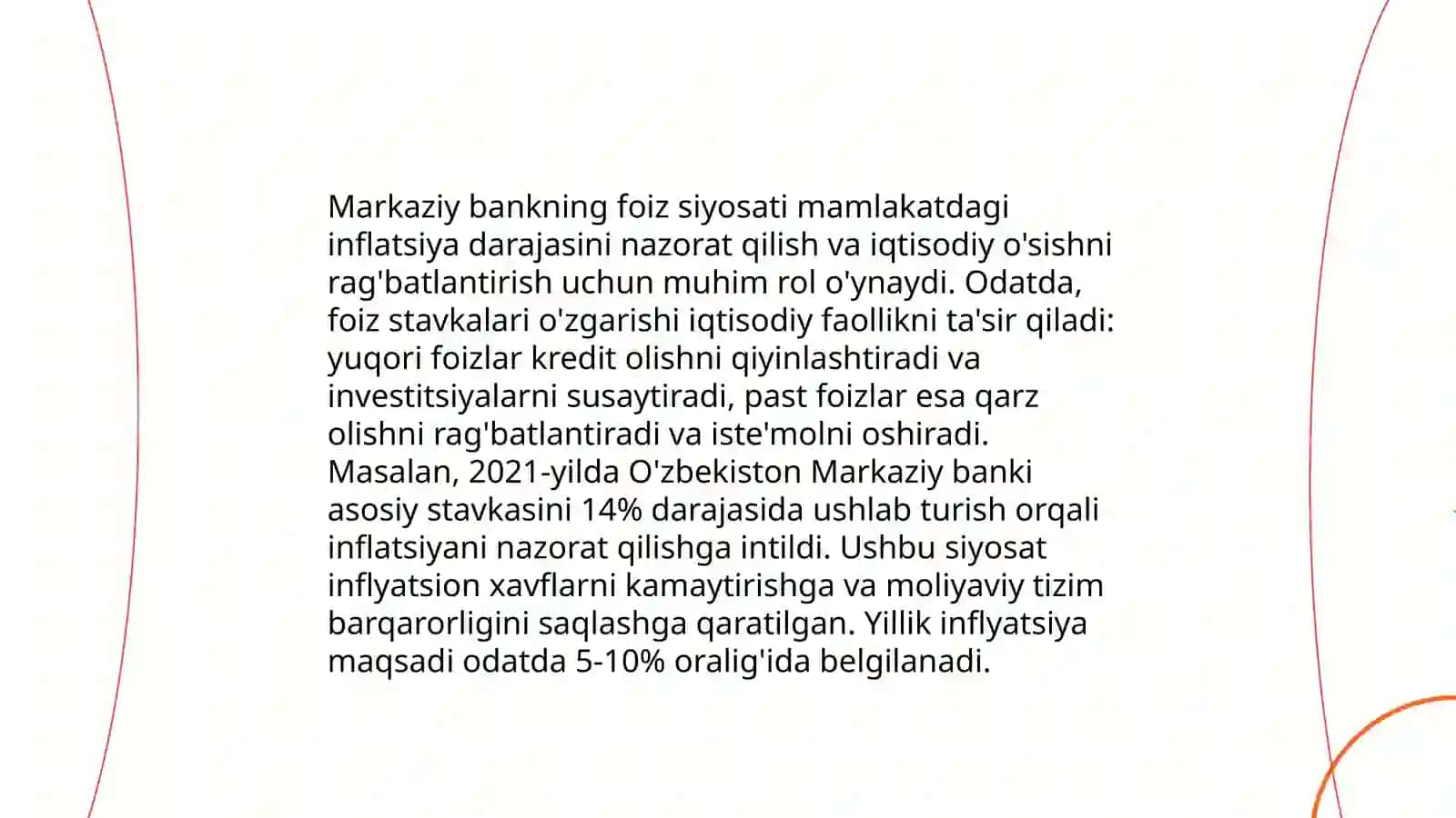 Inflyatsiya va foiz siyosatining iqtisodiy barqarorlikka ta’siri 4