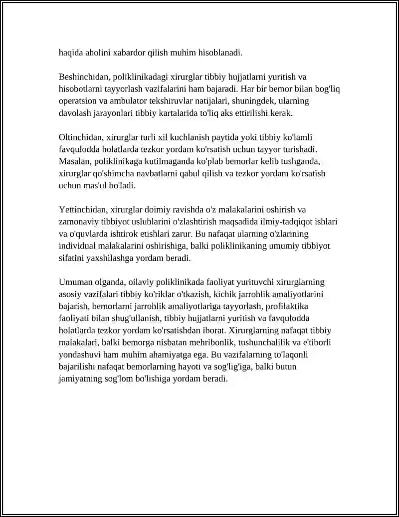 OILAVIY POLIKLINIKADA XIRURG VAZIFALARI 4