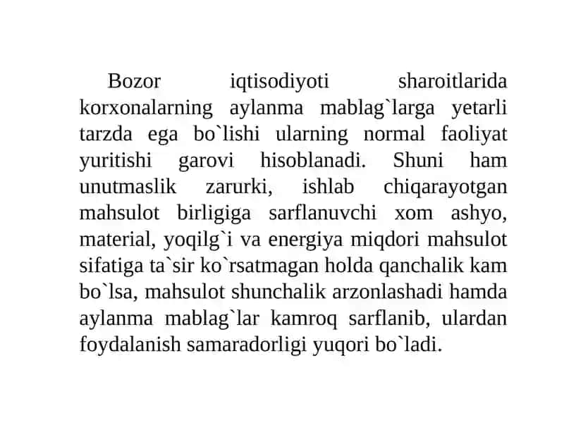 KORXONANING AYLANMA MABLAG’LARI 4