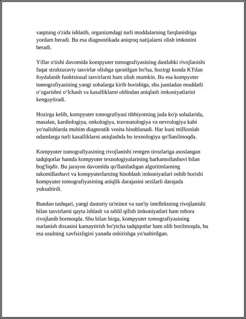 Kompyuter tomografiyasi va uning ishlashini fizik asoslari 4