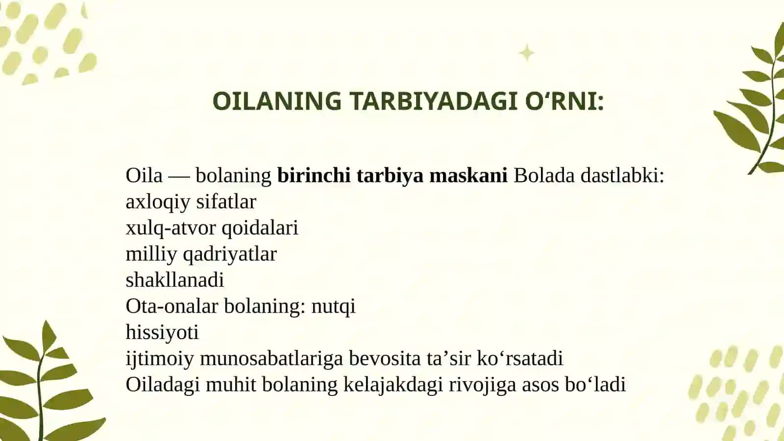 MAKTABGACHA TAʼLIM TASHKILOTI OILA VA MAKTAB HAMKORLIGI. 4