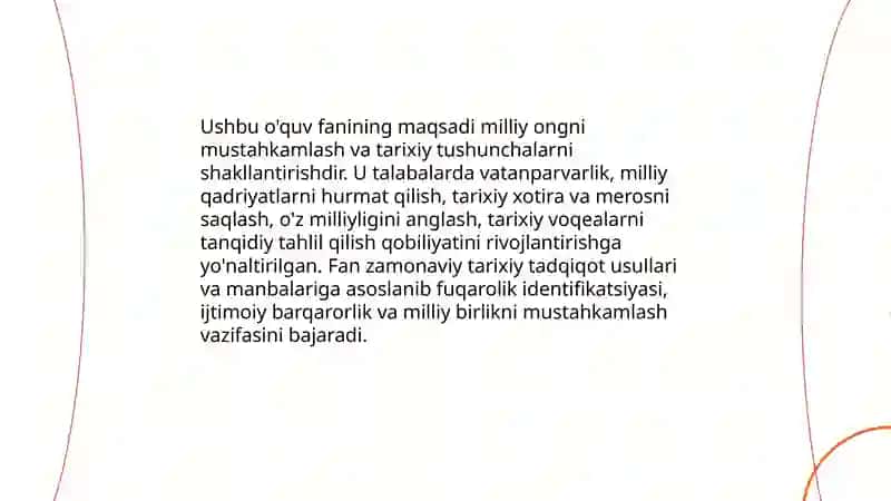 "O'ZBEKISTONNING ENG YANGI TARIXI" O'QUV FANINING PREDMETI, MAQSADI VA VAZIFALARI, NAZARIY-METODOLOGIK TAMOYILLAR 4