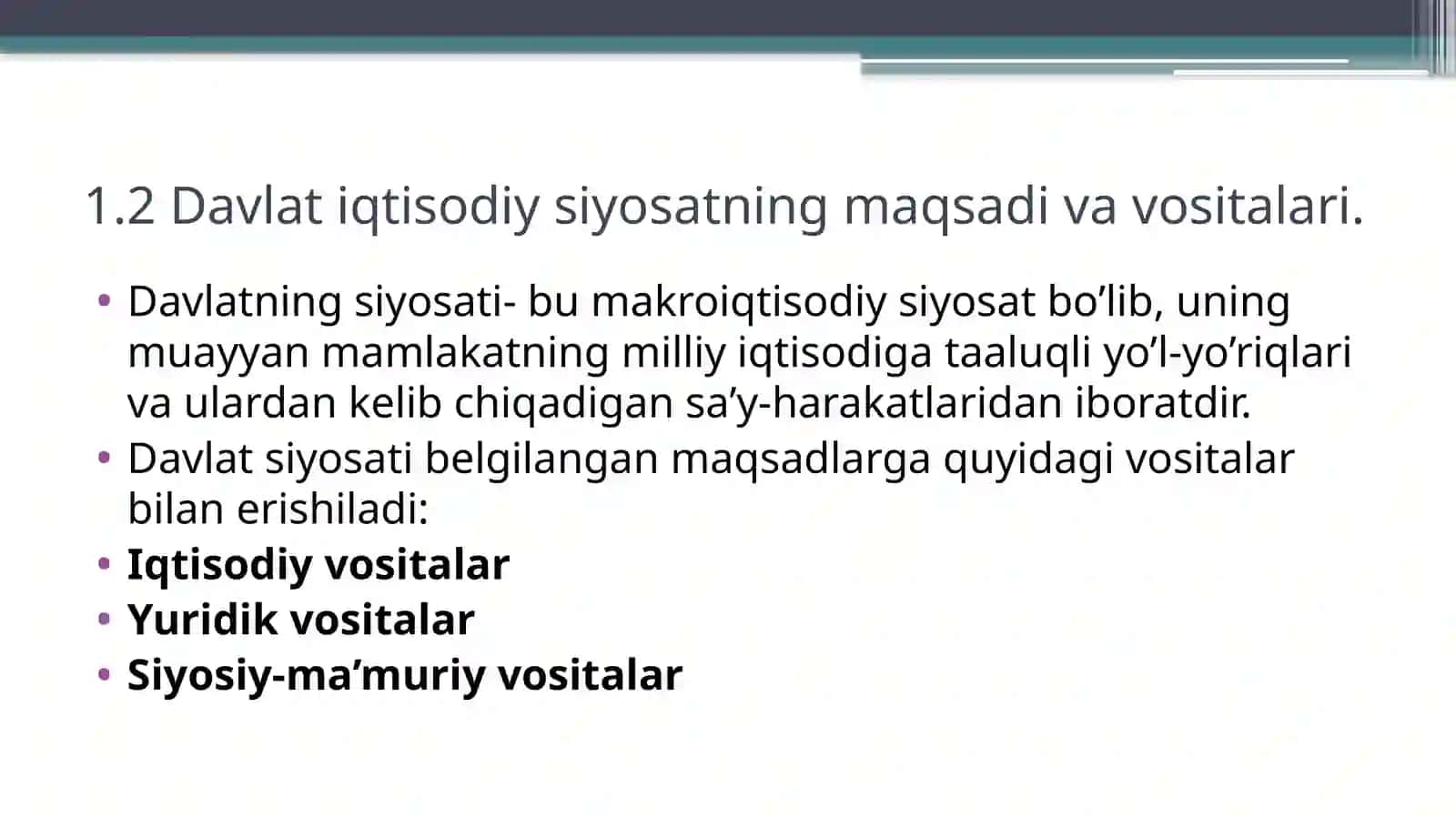Iqtisodiy xavfsizlik va iqtisodiyotni davlat tomonidan tartibga solish 4
