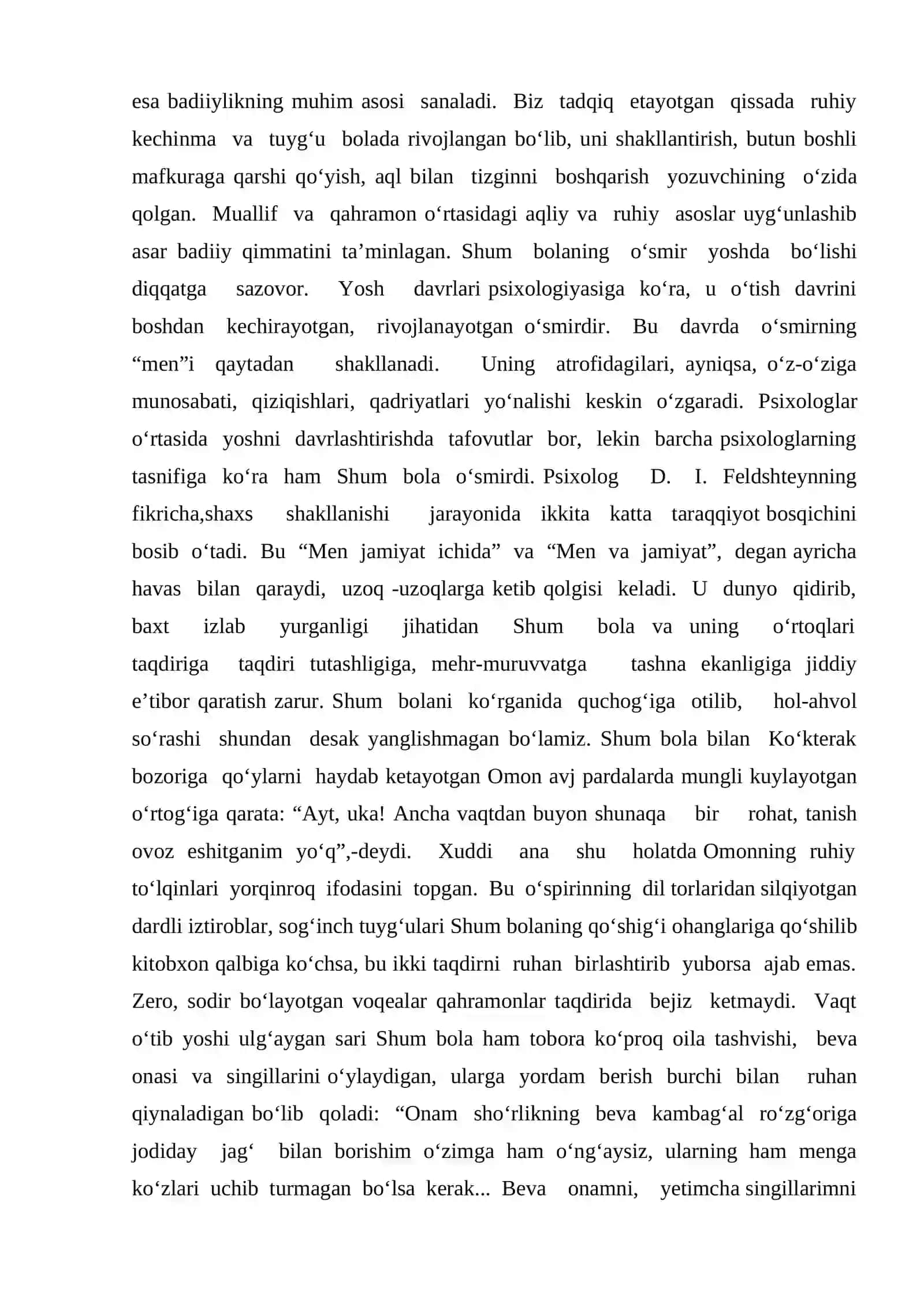 SHUM BOLA YUMORISTIK ASAR SIFATIDA 4