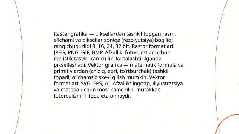 Kompyuterda grafika tushunchasi 4
