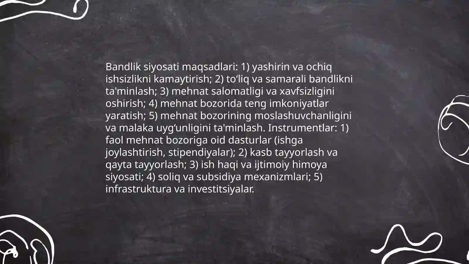 Mehnat bozori. Bandlik va ishsizlik muammolari 4